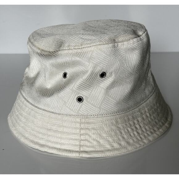 NWT $600 Bottega Veneta Intrecciato Nylon Bucket Hat White L (60 cm) 687344 main image 7